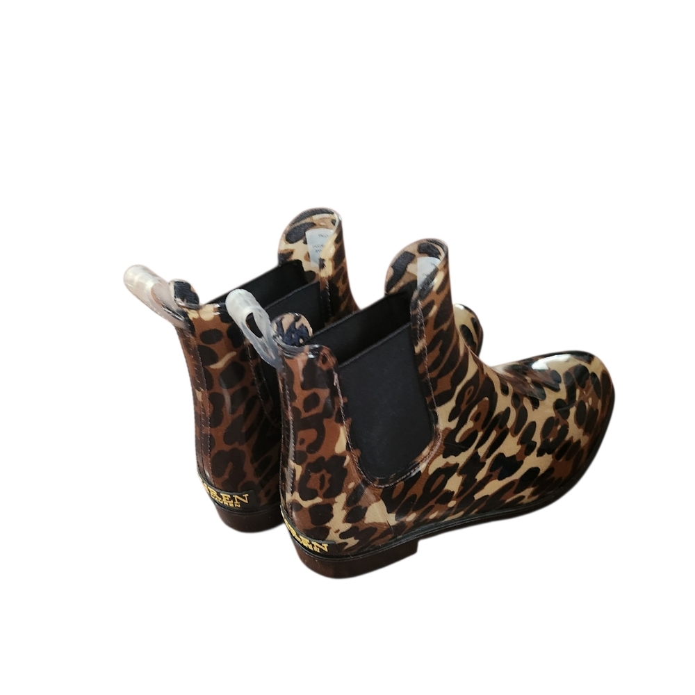 Lauren Ralph Lauren Women Boots Leopard Size 8 Tally Ankle Rain Boots New - Picture 3 of 8